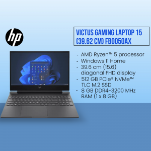 HP Victus Gaming Laptop 15 with AMD Ryzen 5 processor and Windows 11 Home