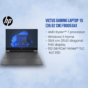 HP Victus Gaming Laptop 15 with Ryzen 7 processor and Windows 11