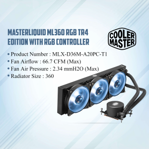 Cooler Master MasterLiquid ML360 RGB TR4 Edition Liquid CPU Cooler