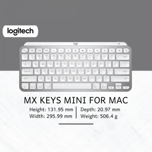 Logitech MX Keys Mini keyboard for Mac in silver color