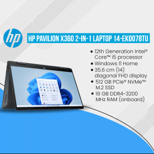 HP Pavilion x360 2-in-1 Laptop with Windows 11