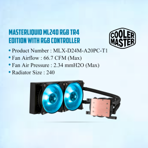 Cooler Master MasterLiquid ML240 RGB TR4 Edition Liquid CPU Cooler