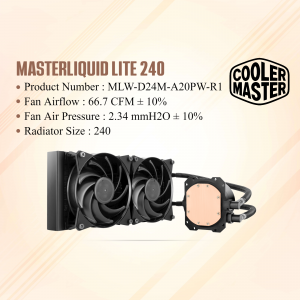Cooler Master MasterLiquid Lite 240 Liquid CPU Cooler