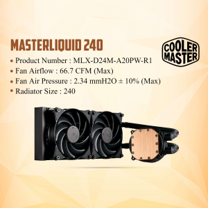 Cooler Master MasterLiquid 240 All-in-One Liquid CPU Cooler