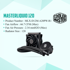Cooler Master MasterLiquid 120 All-in-One Liquid CPU Cooler
