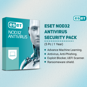 ESET NOD32 Antivirus Security Pack box with robotic design