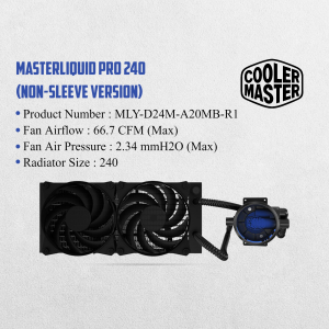 Cooler Master MasterLiquid Pro 240 Non-Sleeve Version Liquid CPU Cooler
