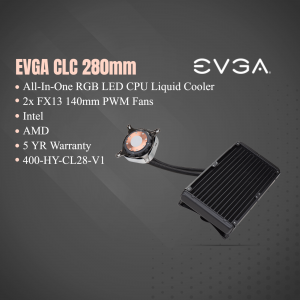 EVGA CLC 280mm Liquid CPU Cooler with RGB Lighting