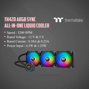 Thermaltake TH420 ARGB Sync Liquid Cooler with RGB Fans