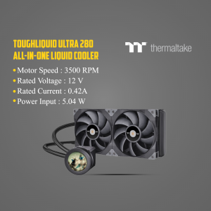 Thermaltake Toughliquid Ultra 280 All-in-One Liquid CPU Cooler with dual fans