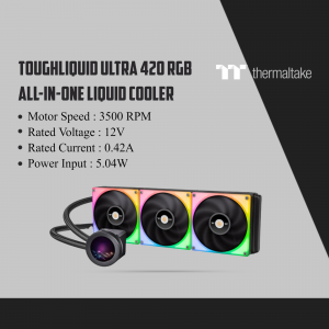 Thermaltake Toughliquid Ultra 420 RGB All-in-One Liquid Cooler with RGB Fans