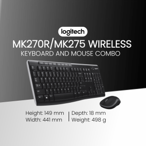 Logitech MK270/MK275 Wireless Keyboard and Mouse Combo product shot