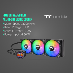 Thermaltake Floe Ultra 360 RGB All-in-One Liquid Cooler with RGB Fans