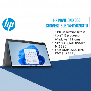HP Pavilion x360 14-dy028tu laptop with Windows 11 display