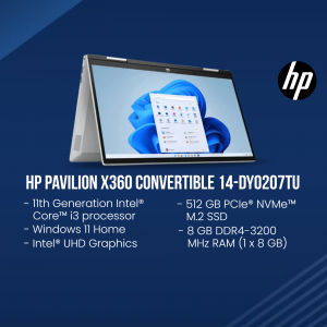 HP Pavilion x360 Convertible Laptop with Windows 11