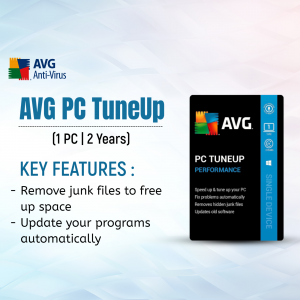 AVG PC TuneUp software package for one PC, 2 years subscription