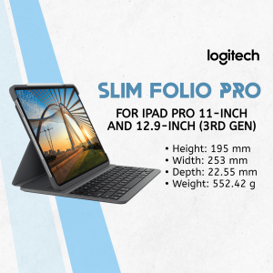Logitech Slim Folio Pro keyboard case for iPad Pro 11-inch and 12.9-inch