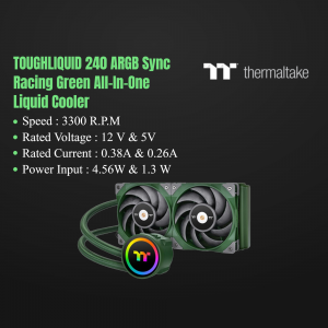 Thermaltake Toughliquid 240 ARGB Sync Racing Green All-In-One Liquid Cooler