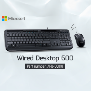 Microsoft Wired Desktop 600 keyboard and mouse set