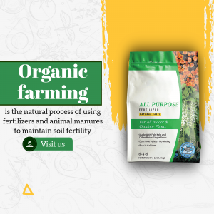 Pack of organic all-purpose fertilizer for indoor and outdoor plants