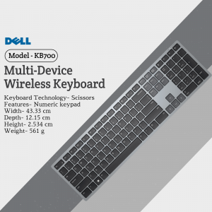 Dell KB700 Wireless Keyboard - Silver