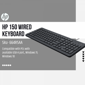 HP 150 Wired Keyboard - Black