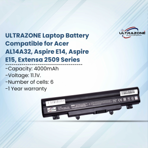 Ultrazone Laptop Battery Compatible with Acer AL14A32, Aspire E14, E15, Extensa 2509 Series