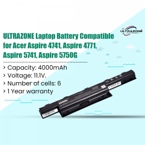 Ul trazone Laptop Battery Compatible with Acer Aspire 4741, 4771, 5741, 5750G