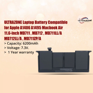 Ultrashine replacement battery for Apple Macbook Air A1406, A1495, MD711, MD712, MD711L/A, MD712LL/A, MD711ZP/A