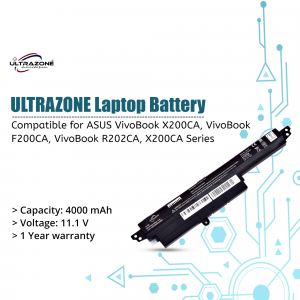 Ultrazone Laptop Battery Compatible with ASUS VivoBook X200CA, VivoBook F200CA, VivoBook R202CA