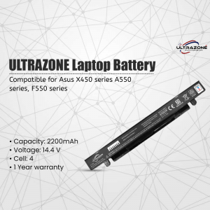 Ultrazone Laptop Battery Compatible with Asus X450, A550, and F550 Series