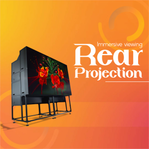 Rear projection screen with floral display