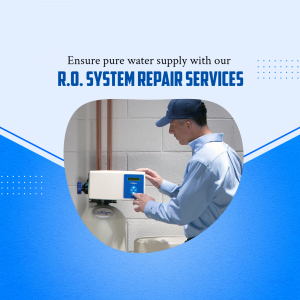 Technician repairing an RO system