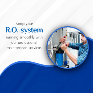 A plumber maintaining an RO system