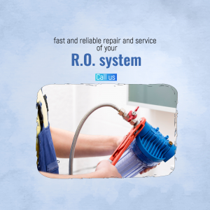 Close-up of an RO system being repaired with a technician's hand visible.