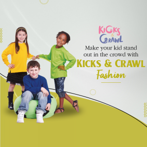 Three children modeling Kicks & Crawl clothing