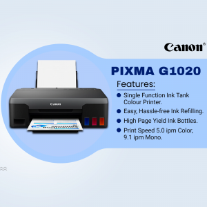 Canon PIXMA G1020 single function ink tank colour printer