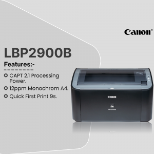 Image of a Canon LBP2900B monochrome laser printer