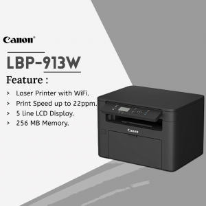 Canon LBP-913W monochrome laser printer with WiFi connectivity