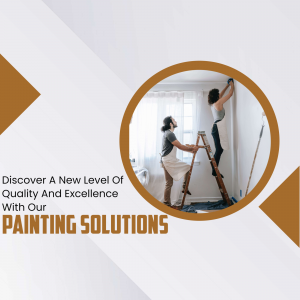 Two painters working on a wall inside a home