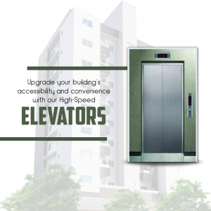 Modern stainless steel elevator with digital display in a building lobby