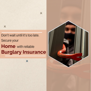 Image depicting a burglar attempting to break into a home, promoting burglary insurance.