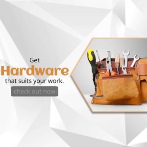 Assortment of hardware tools in a tool belt