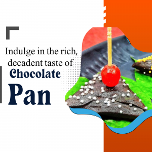 Close-up of a chocolate pan with a cherry on top