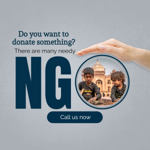 Image depicting a call for donations to help children in need, with a hand reaching towards a photo of children.