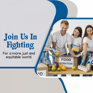 Volunteers sorting food donations for a charitable cause