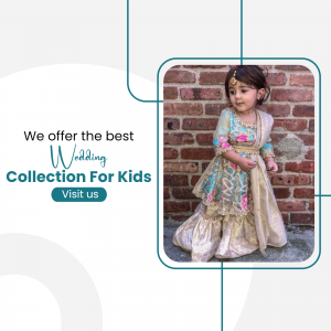 Cute little girl wearing a traditional wedding outfit