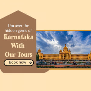 Promotional image for Karnataka tourism tours featuring Mysore Palace.