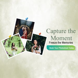 Advertisement for photography services featuring photos of couples and individuals.