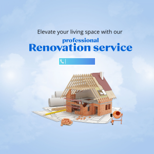 Image depicting home renovation with a house under construction and tools.